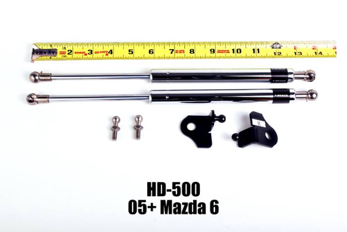 NRG Innovations - 2005-2008 Mazda 6 NRG Innovations Hood Dampers - Polished