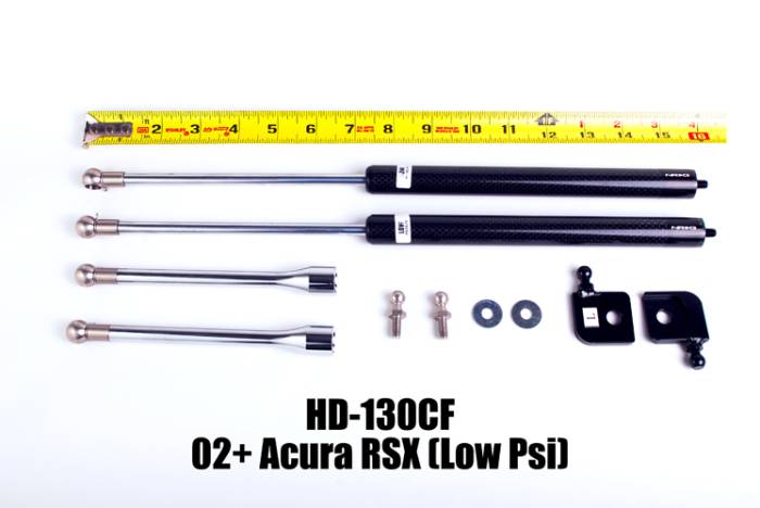 NRG Innovations - 2002-2006 Acura RSX NRG Innovations Hood Dampers - Carbon Fiber