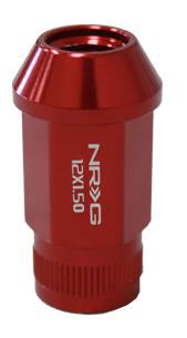 NRG Innovations - NRG Innovations 100 Series Tuner Style Exteneded Lug Nut Set 4pcs M12 x 1.50 - Red