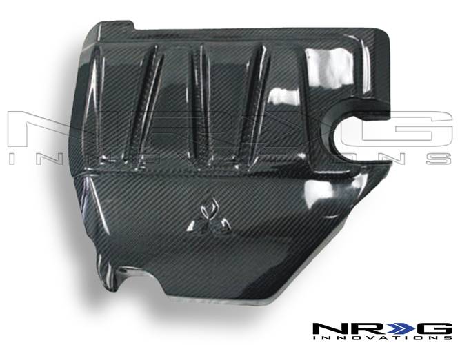 NRG Innovations - 2008+ Mitsubishi Evolution X NRG Innovations Black Carbon Fiber Engine Cover