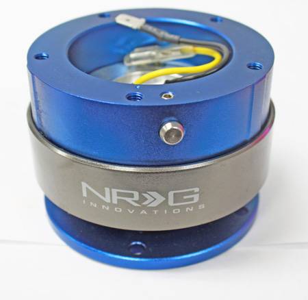 NRG Innovations - NRG Innovations Quick Release Gen 2.0 (Blue Body w/ Titanium Chrome Ring (5 hole))