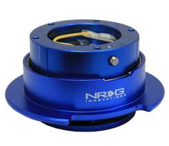 NRG Innovations - NRG Innovations Quick Release Gen 2.5 (Blue Body w/ Titanium Chrome Ring (5 hole))