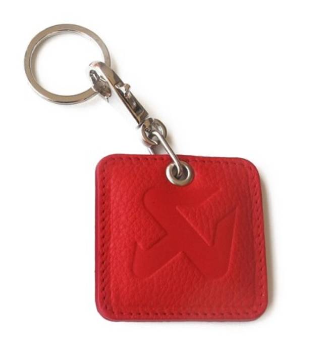 Akrapovic - Akrapovic Square Leather Keychain - red 800947
