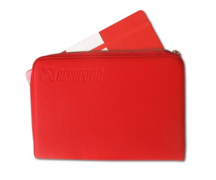 Akrapovic - Akrapovic Leather Zip Notebook (M) red 800939