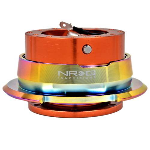 NRG Innovations - NRG Innovations Quick Release Gen 2.8 (Orange Body w/ Diamond Cut Neochrome Ring)