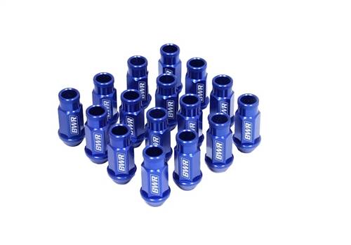 Blackworks - Blackworks Aluminum Series Forged Lug Nuts (12x1.5) Set of 16 - Blue