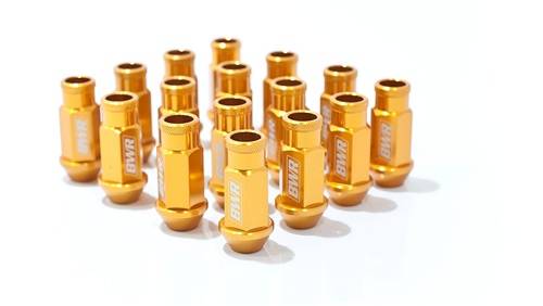 Blackworks - Blackworks Aluminum Series Forged Lug Nuts (12x1.5) Set of 16 - Gold