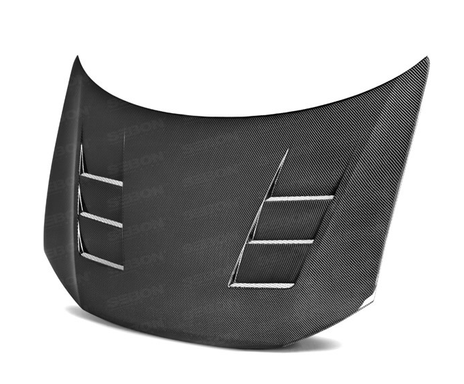Seibon - 2012-2013 Honda Civic Coupe Seibon Carbon Fiber Hood - TS Style