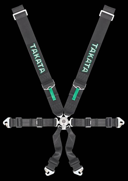 Takata - Takata Race 6 FIA 6 Point Harness - Black