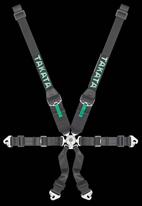 Takata - Takata Race 6 Hans FIA 6 Point Harness - Black
