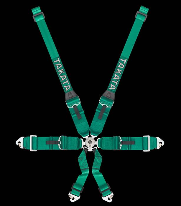 Takata - Takata Race 6 SFI Hans FIA 6 Point Harness - Green