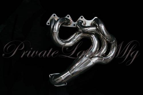 PLM Private Label Mfg - 1988-1991 Honda Civic and CRX PLM Power Driven D-Series Header (Stainless Steel Finish)