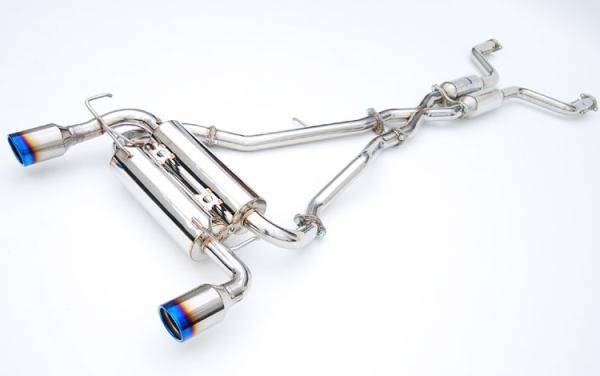 Invidia - 2003-2007 Infiniti G35 Coupe Invidia Gemini Rolled Titanium Tips Cat-Back Exhaust