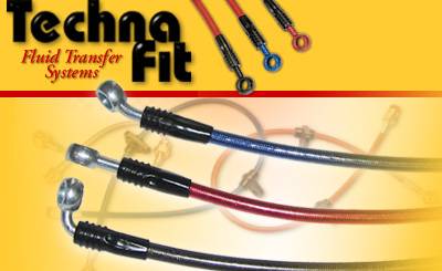 Techna-Fit - 1993-1995 Honda Civic EX (w/ Rear Drum) Techna-Fit Stainless Steel Brake & Clutch Line Kit