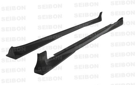 Seibon - 2007+ Toyota Yaris Liftback OEM Style Seibon Carbon Fiber Side Skirts