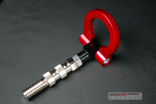 GodSpeed Project - 2006-2009 Volkswagen Golf GodSpeed Front Screw On Type Tow Hook - Red
