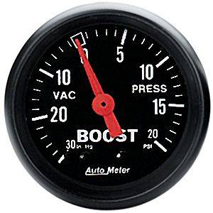 Auto Meter - Auto Meter Z-Series 2 1/16- Mechanical Vacuum / Boost - 30 In Hg. -Vac. / 20 PSI