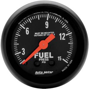 Auto Meter - Auto Meter Z-Series 2 1/16- Mechanical Fuel Pressure - 0-15 PSI