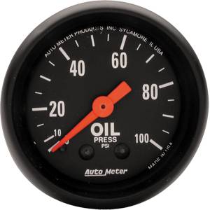 Auto Meter - Auto Meter Z-Series 2 1/16- Mechanical Oil Pressure - 0-100 PSI
