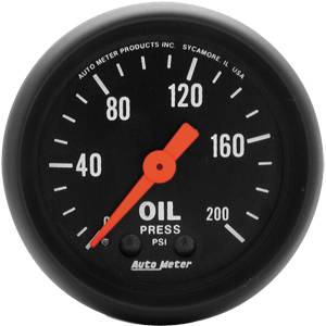 Auto Meter - Auto Meter Z-Series 2 1/16- Mechanical Oil Pressure - 0-200 PSI