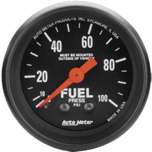 Auto Meter - Auto Meter Z-Series 2 1/16- Mechanical Fuel Pressure - 0-100 PSI