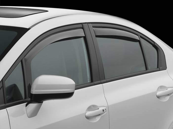 WeatherTech - 2012-2015 Honda Civic Sedan WeatherTech Front and Rear Side Window Deflectors (Light)