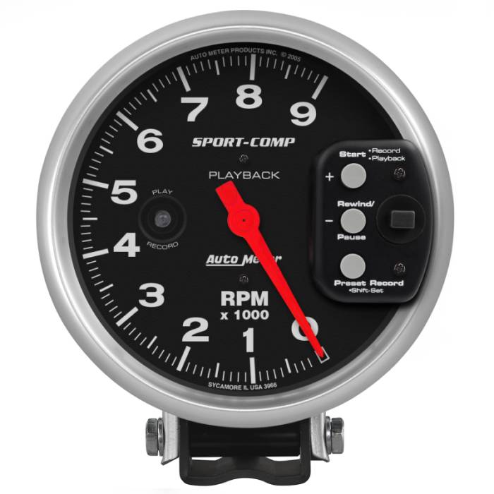 Auto Meter - 5" TACH, 9,000 RPM, 3966