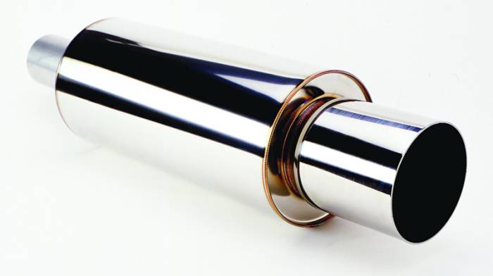 HKS - HKS Universal SS Hi-Power Muffler (120mm tip / 75mm piping) 3106-EX007