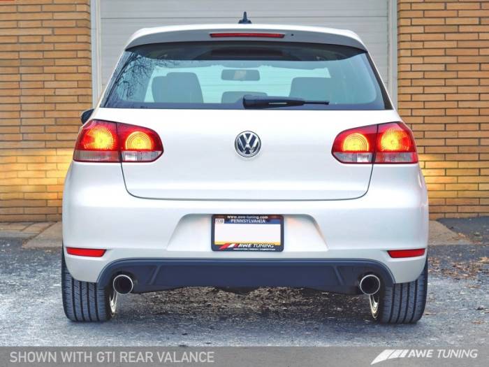 AWE Tuning - AWE Tuning Golf TDI (GTI Style) Performance Exhaust - Polished Silver Slash Cut Tips 3015-32034