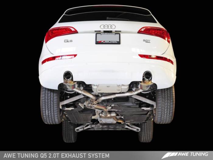 AWE Tuning - AWE Tuning Audi 8R Q5 2.0T Touring Edition Exhaust - Diamond Black Tips 3015-33030