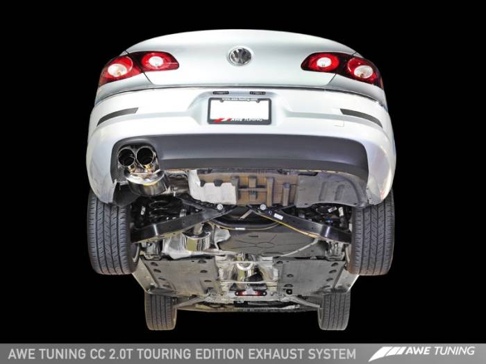 AWE Tuning - AWE Tuning VW CC 2.0T Touring Edition Performance Exhaust - Chrome Silver Tips 3015-22014