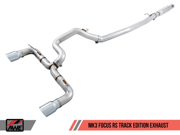 AWE Tuning - AWE Tuning Ford Focus RS Track Edition Cat-back Exhaust - Diamond Black Tips 3020-33032