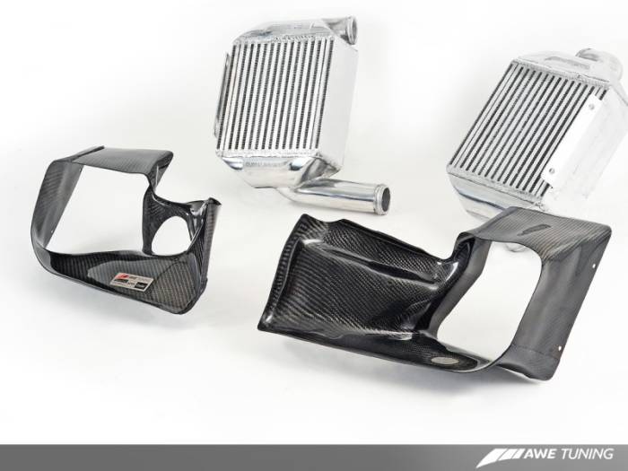 AWE Tuning - AWE Tuning Audi 2.7T Performance Intercooler Kit - w/Carbon Fiber Shrouds 4510-11040