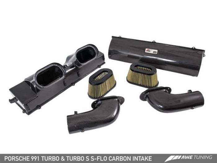 AWE Tuning - AWE Tuning Porsche 991 (991.2) Turbo and Turbo S S-FLO Carbon Intake 2660-13040
