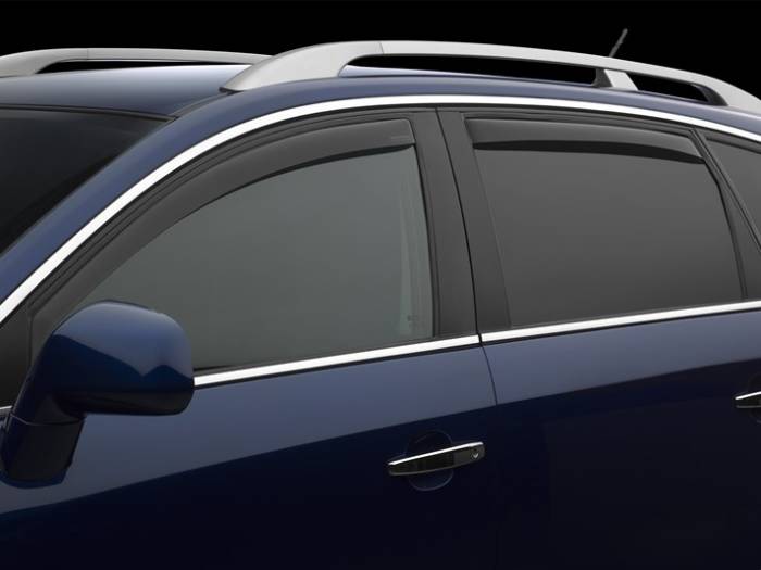 WeatherTech - 2009 Audi A4 (Rubber/Composite Window Frame) WeatherTech Front and Rear Side Window Deflectors (Dark)