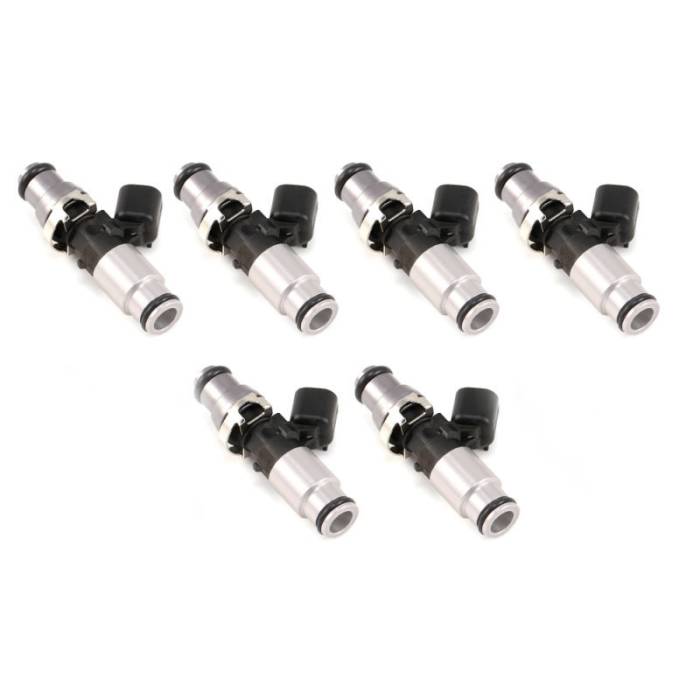 Injector Dynamics - Injector Dynamics 1050X Injectors 14mm (Grey) Adaptor Top - (Silver) Bottom Adapter (Set of 6) 1050.60.14.14B.6