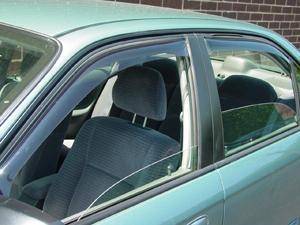 WeatherTech - 1996-2000 Honda Civic Sedan WeatherTech Front and Rear Side Window Deflectors (Light)
