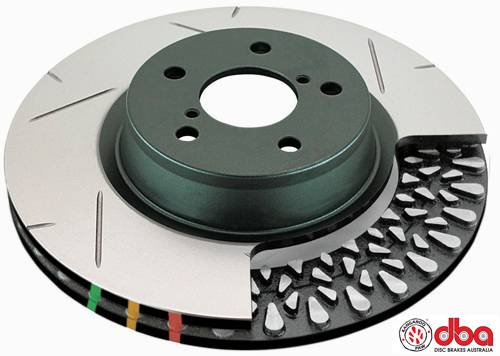 Disc Brakes Australia - 2005-2007 Nissan 350Z (Brembo) DBA 4000 Series Slotted Front Rotors