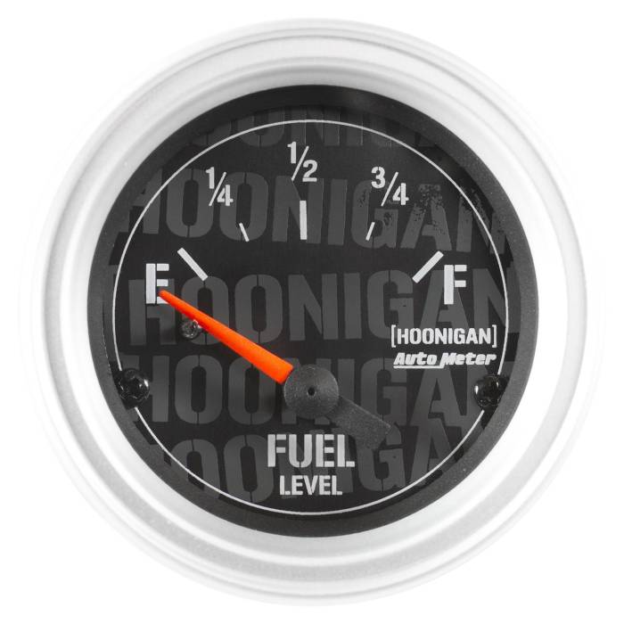 Auto Meter - Auto Meter Hoonigan 2-1/16" (52mm) 24 Ohm Empty 33 Ohm Full Electronic Fuel Level Gauge