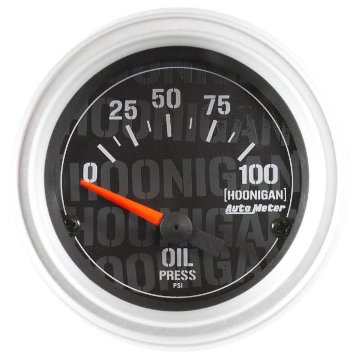 Auto Meter - Auto Meter Hoonigan 2-1/16" (52mm) 100psi Full Electronic Oil Pressure Gauge