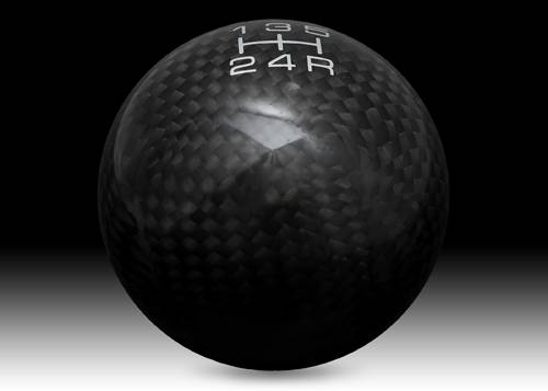 NRG Innovations - NRG Innovations Ball Black Carbon Fiber Heavy Weight 5 Speed Shift Knob - Universal 1.1LBS/480g