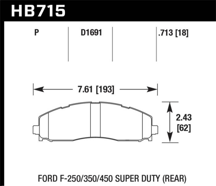 Hawk Performance - Super Duty HB715P.713
