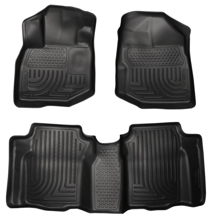 Husky Liners - 2009-2014 Honda Fit Husky Liners WeatherBeater Front and Rear Floor Liners - Black