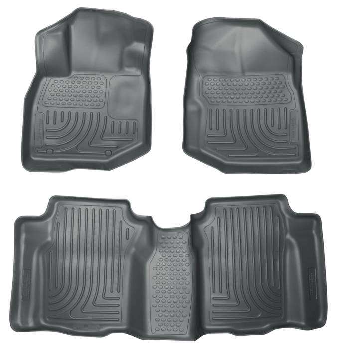 Husky Liners - 2009-2014 Honda Fit Husky Liners WeatherBeater Front and Rear Floor Liners - Grey
