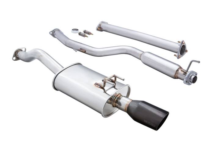 Megan Racing - 2012-2015 Honda Civic Si Sedan Megan Racing OE-RS TYPE Cat-Back Exhaust System - Black Chrome