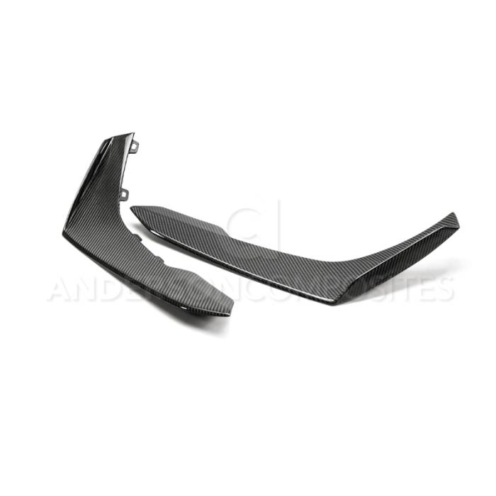 Anderson Composites - Anderson Composites 17-18 Chevy Camaro ZL1 1LE Type-LE Carbon Fiber Front Bumper Canards AC-FBC17CHCAMZL-LE