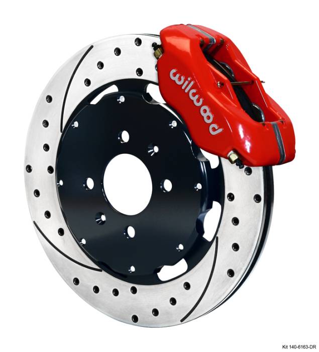 Wilwood - 2002-2006 Acura RSX Wilwood Forged Dynalite Front Big Brake Kit (Red/Drilled)