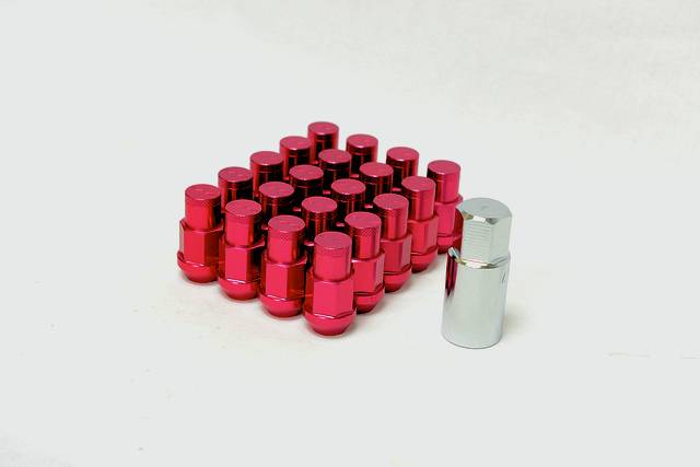 Rays - Rays Duralumin Lug Nuts Set 42MM 12x1.25 16 Lug 4 Lock Set (20pc) - Red