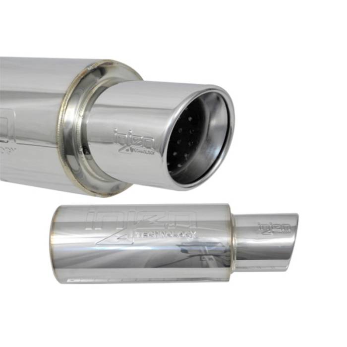 Injen - Injen 3.00 Universal Muffler w/Stainless Steel resonated rolled tip (Injen embossed logo) SES300C