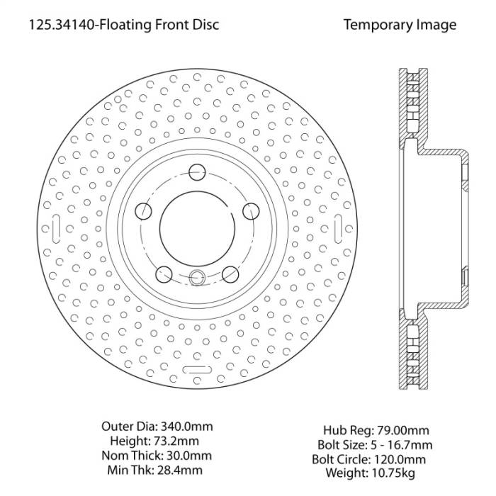 StopTech - Cryostop Rotor 125.34140CRY